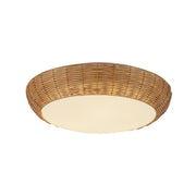 Alora - FM511217RA - Three Light Flush Mount - Merida - Rattan