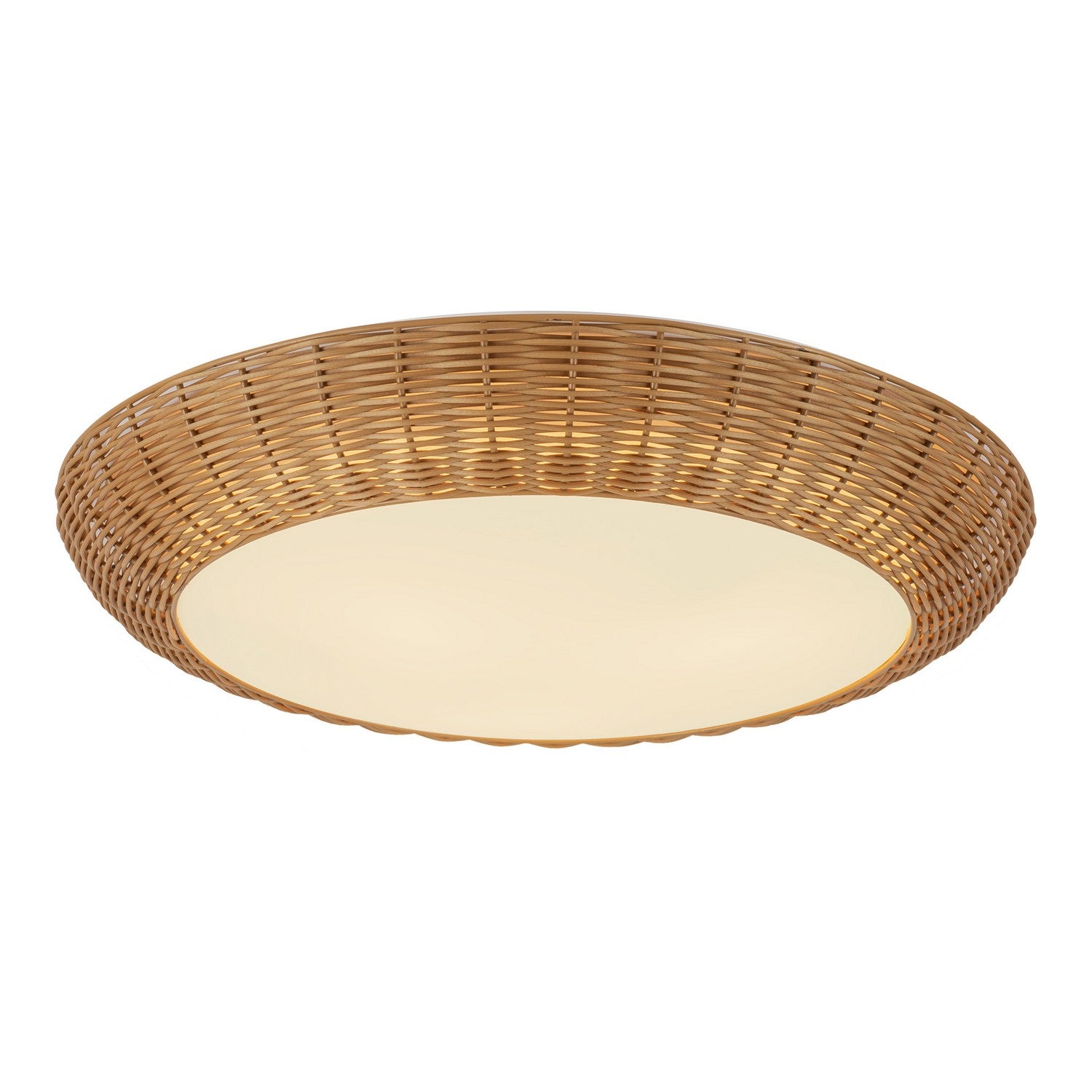 Alora - FM511421RA - Three Light Flush Mount - Merida - Rattan