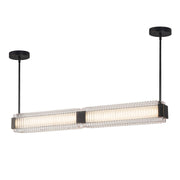 Alora - LP374247UBCR-UNV - LED Linear Pendant - Alai - Urban Bronze/Ribbed Glass