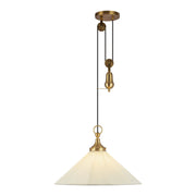 Alora - PD447120BGWL - One Light Pendant - Ellen - Brushed Gold/White Linen