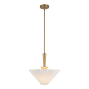 Alora - PD497016BGFW - One Light Pendant - Bridgette - Brushed Gold/Folded White