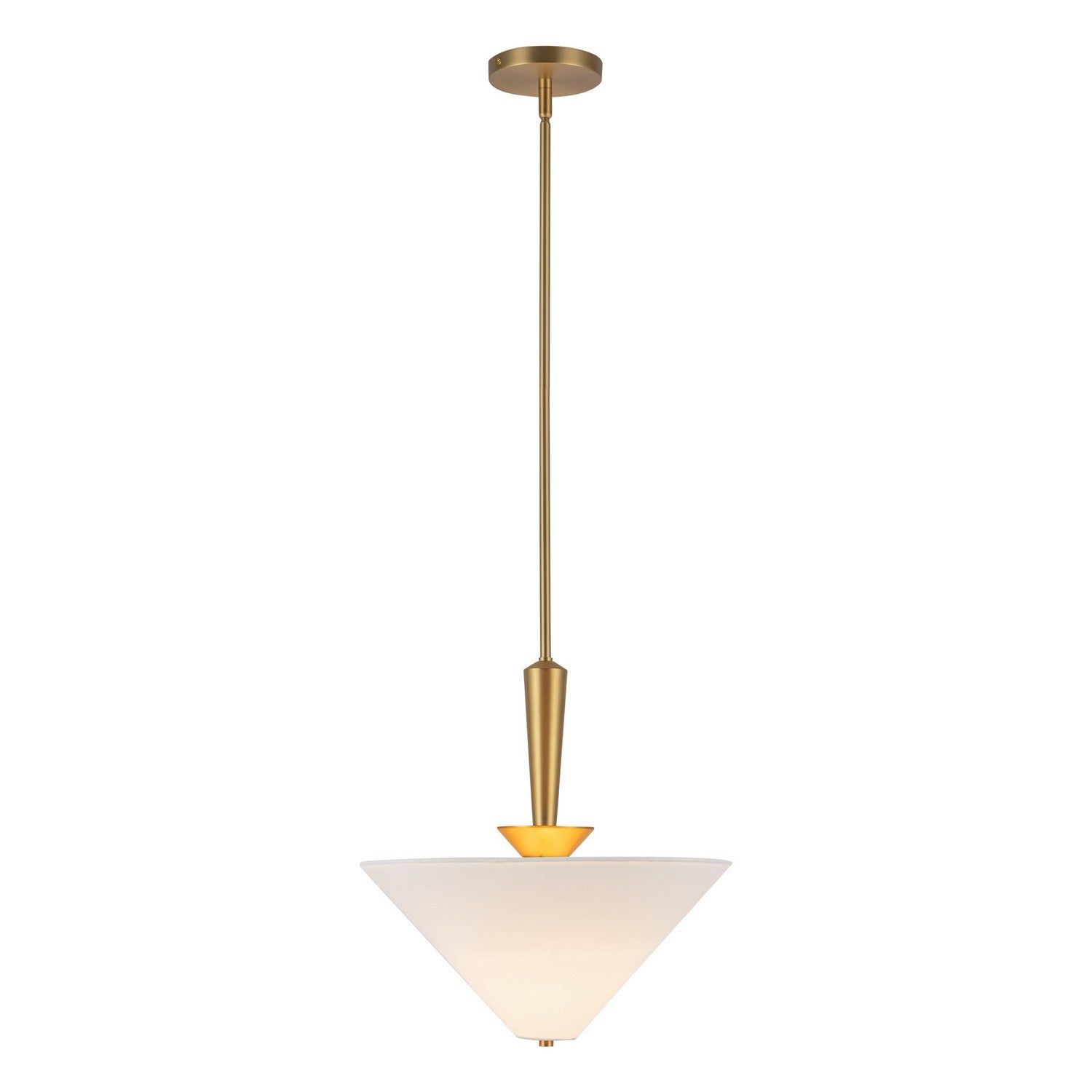 Alora - PD497016BGWL - One Light Pendant - Bridgette - Brushed Gold/White Linen