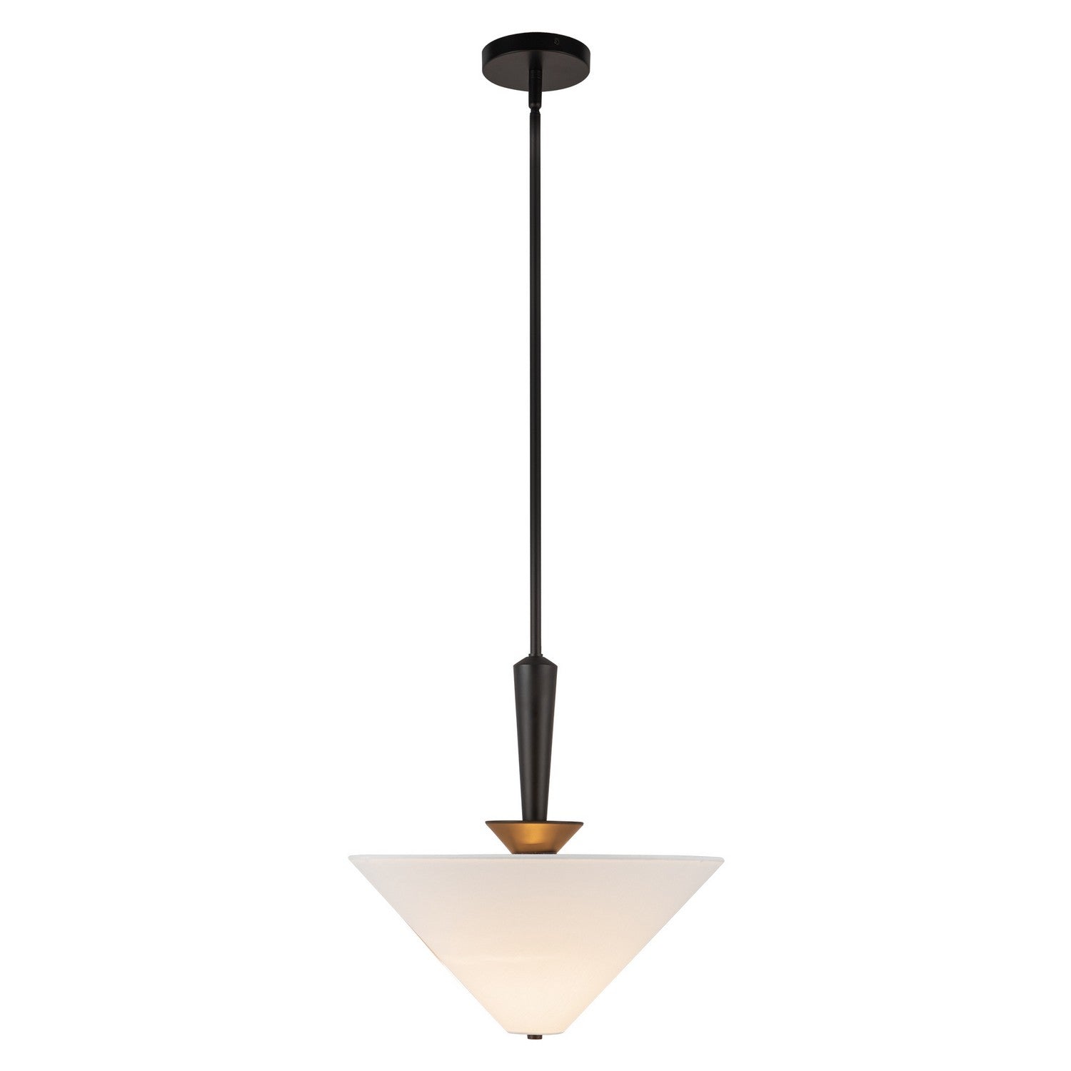 Alora - PD497016MBWL - One Light Pendant - Bridgette - Matte Black/White Linen