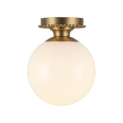 Alora - SF430108BGGO - One Light Semi-Flush Mount - Otis - Brushed Gold/Glossy Opal Glass
