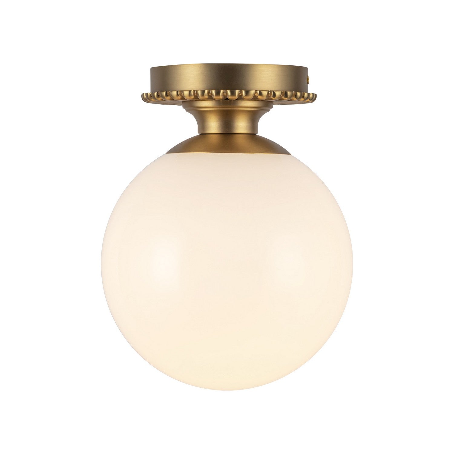 Alora - SF430108BGGO - One Light Semi-Flush Mount - Otis - Brushed Gold/Glossy Opal Glass