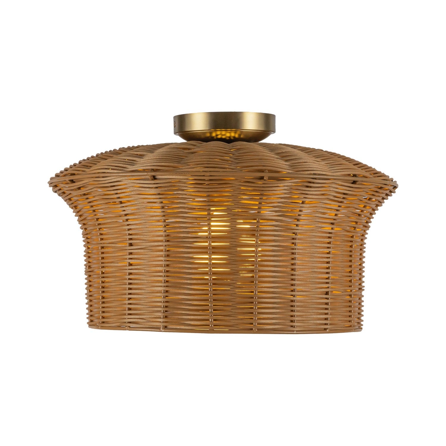 Alora - SF641016BG - One Light Semi-Flush Mount - Kai - Brushed Gold