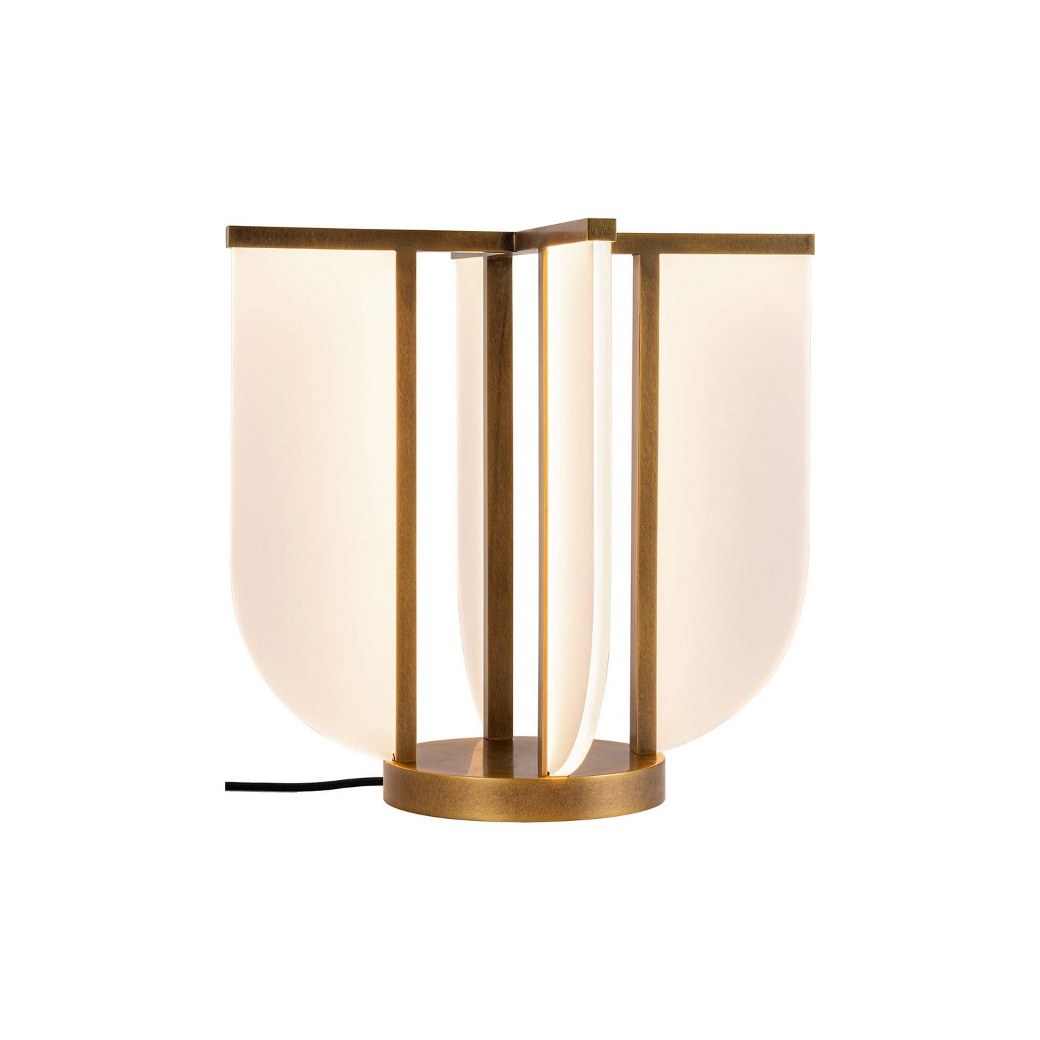 Alora - TL336815VB - LED Table Lamp - Anders - Vintage Brass