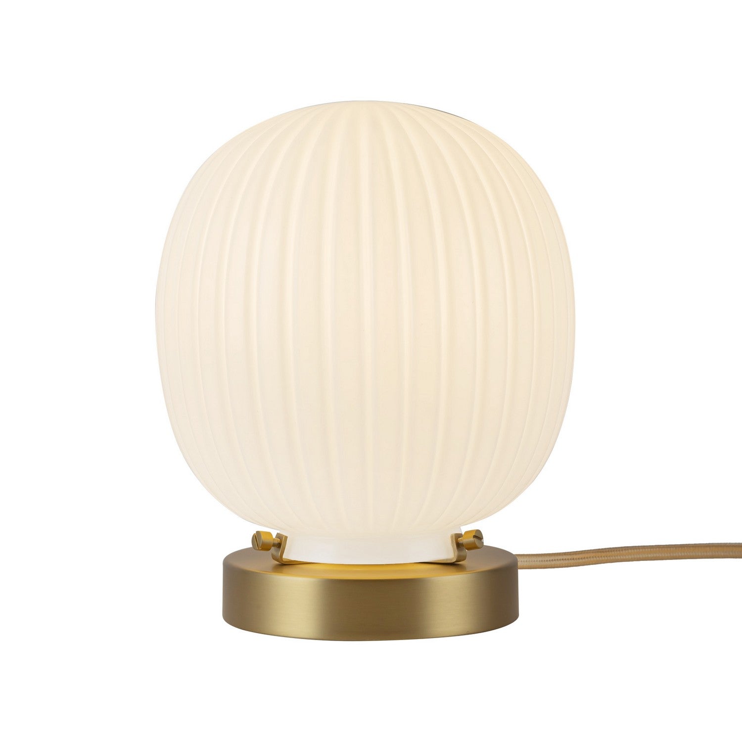 Alora - TL579107BGGR - One Light Table Lamp - Cherise - Brushed Gold/Glossy Ribbed Opal Glass