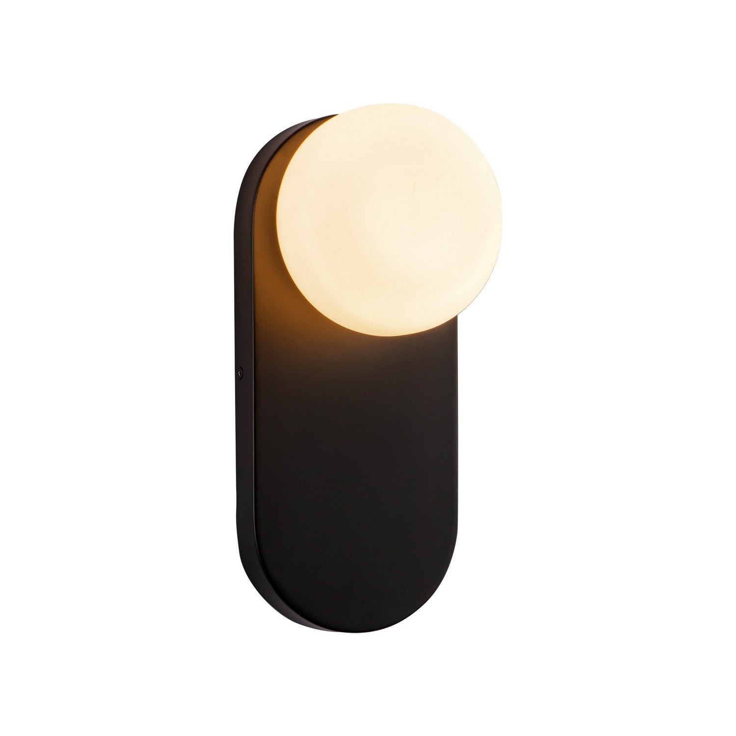 Alora - WV425112MBOP - One Light Vanity - Ariel - Matte Black/Opal Glass