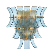 Crystorama - ABI-2002-AG-BL - Three Light Wall Sconce - Abigail - Aged Brass