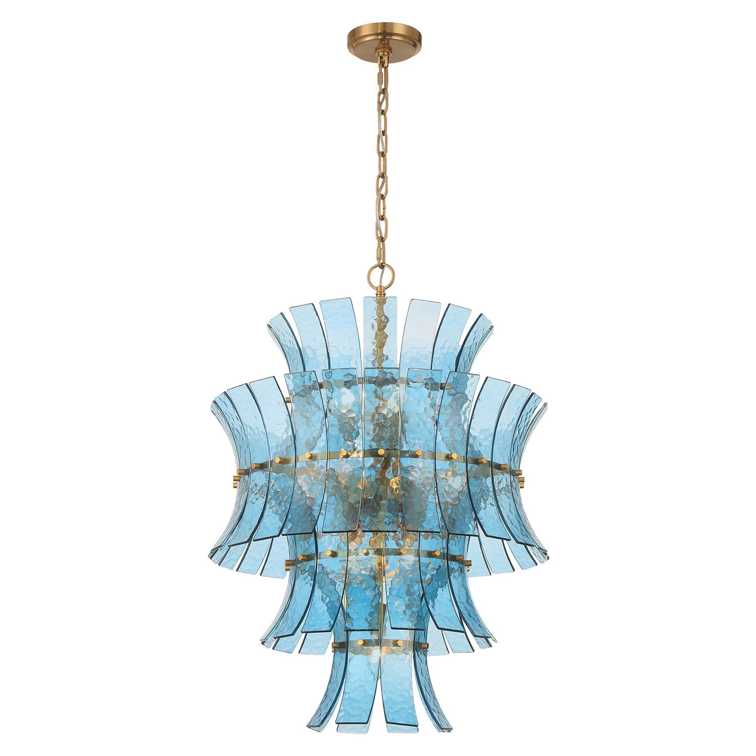 Crystorama - ABI-2006-AG-BL - 13 Light Chandelier - Abigail - Aged Brass