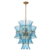 Crystorama - ABI-2006-AG-BL - 13 Light Chandelier - Abigail - Aged Brass