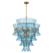 Crystorama - ABI-2008-AG-BL - 21 Light Chandelier - Abigail - Aged Brass