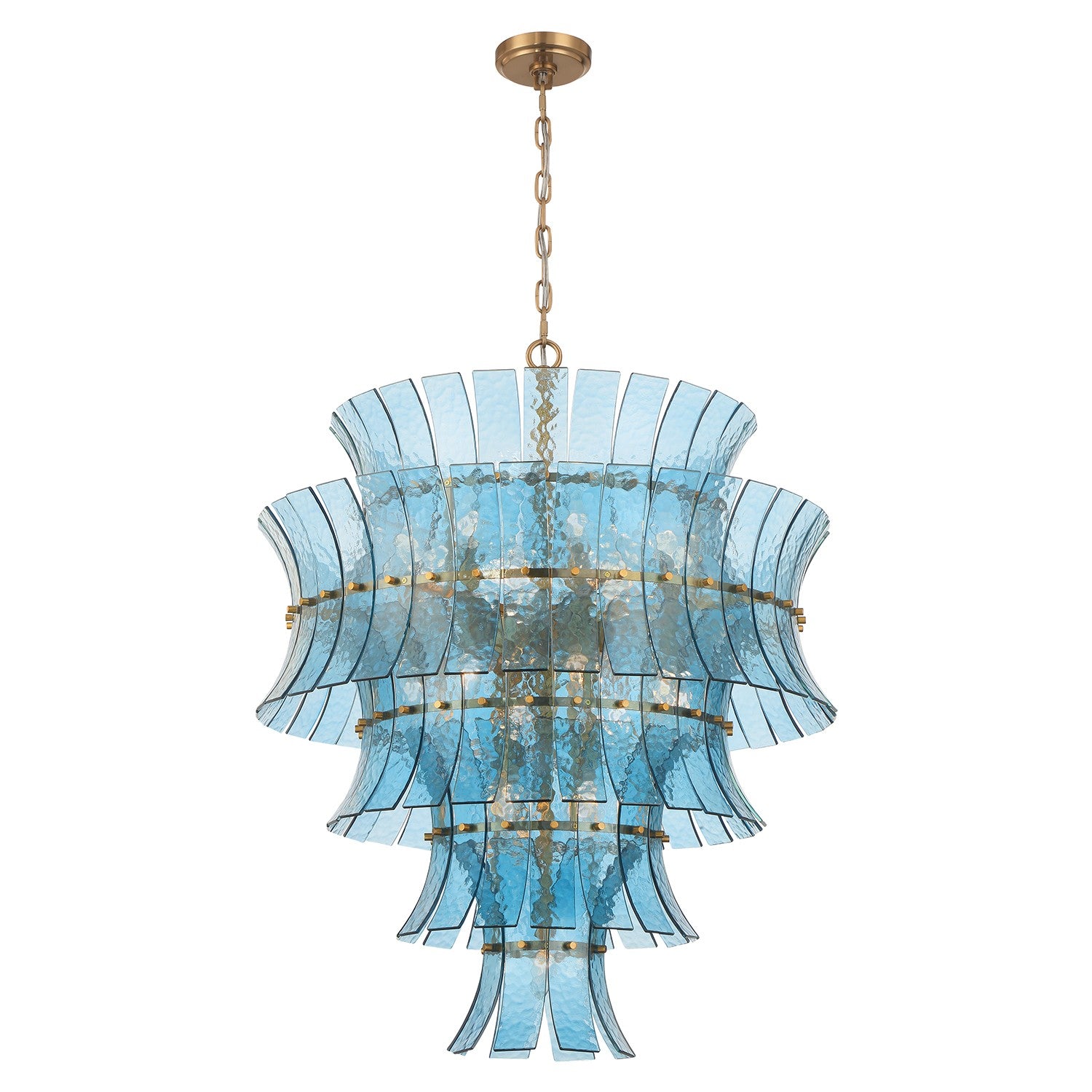 Crystorama - ABI-2008-AG-BL - 21 Light Chandelier - Abigail - Aged Brass