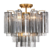 Crystorama - ADD-300-AG-SM_CEILING - Four Light Semi Flush Mount - Addis - Aged Brass