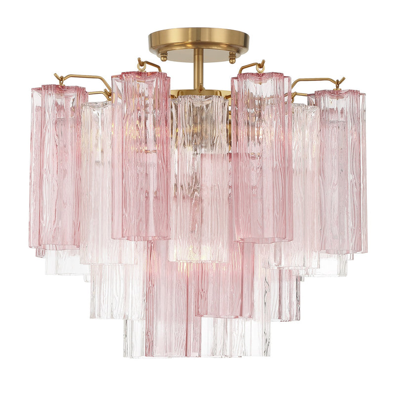 Crystorama - ADD-300-AG-SP_CEILING - Four Light Semi Flush Mount - Addis - Aged Brass