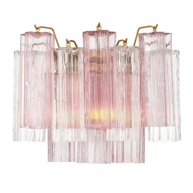 Crystorama - ADD-302-AG-SP - Two Light Wall Sconce - Addis - Aged Brass