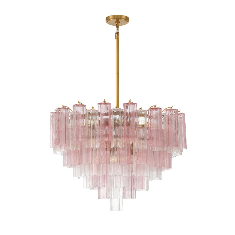 Crystorama - ADD-316-AG-SP - 16 Light Chandelier - Addis - Aged Brass