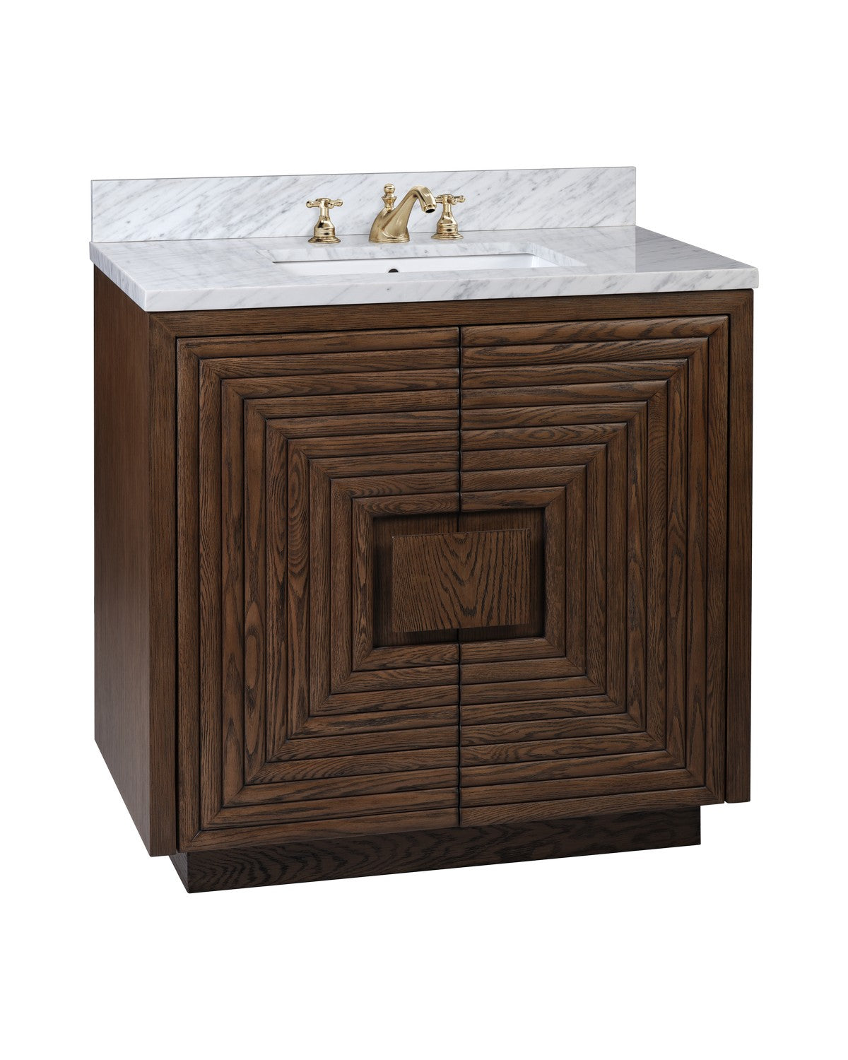 Currey and Company - 3800-0012 - 36" Vanity with Rectangular Undermount Sink - Morombe - Cocoa / White