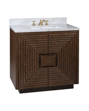 Currey and Company - 3800-0012 - 36" Vanity with Rectangular Undermount Sink - Morombe - Cocoa / White