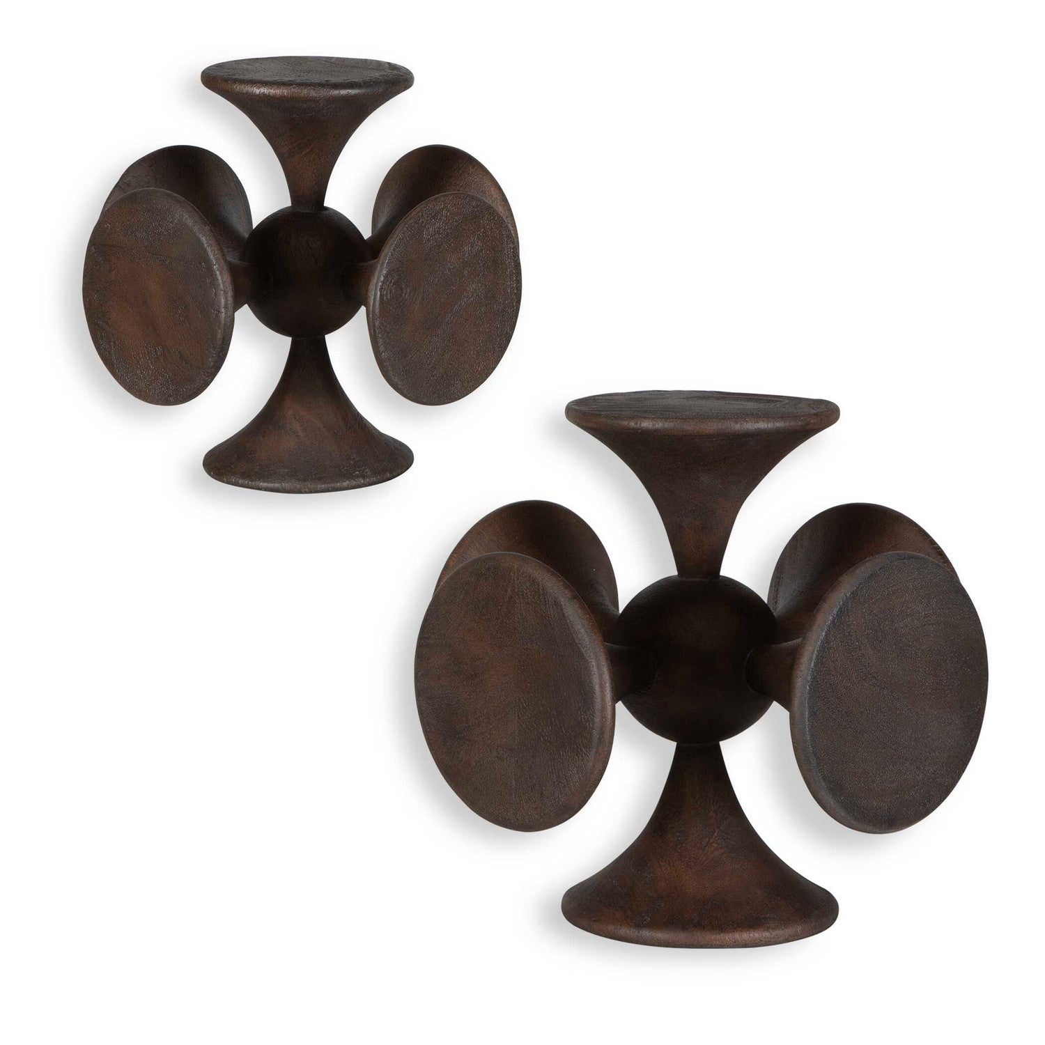 Uttermost - 17132 - Sculptures, Set/2 - Balanced Harmony - Dark Walnut