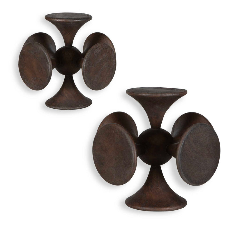 Uttermost - 17132 - Sculptures, Set/2 - Balanced Harmony - Dark Walnut