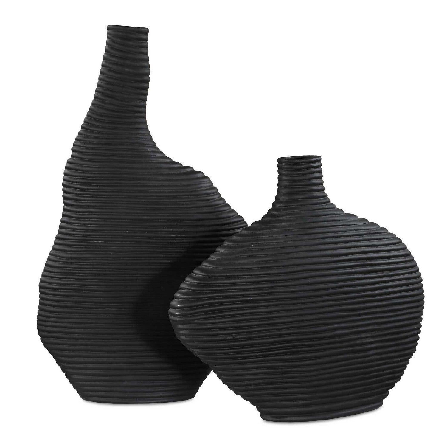Uttermost - 18243 - Vases Set/2 - Duostacked - Matte Black