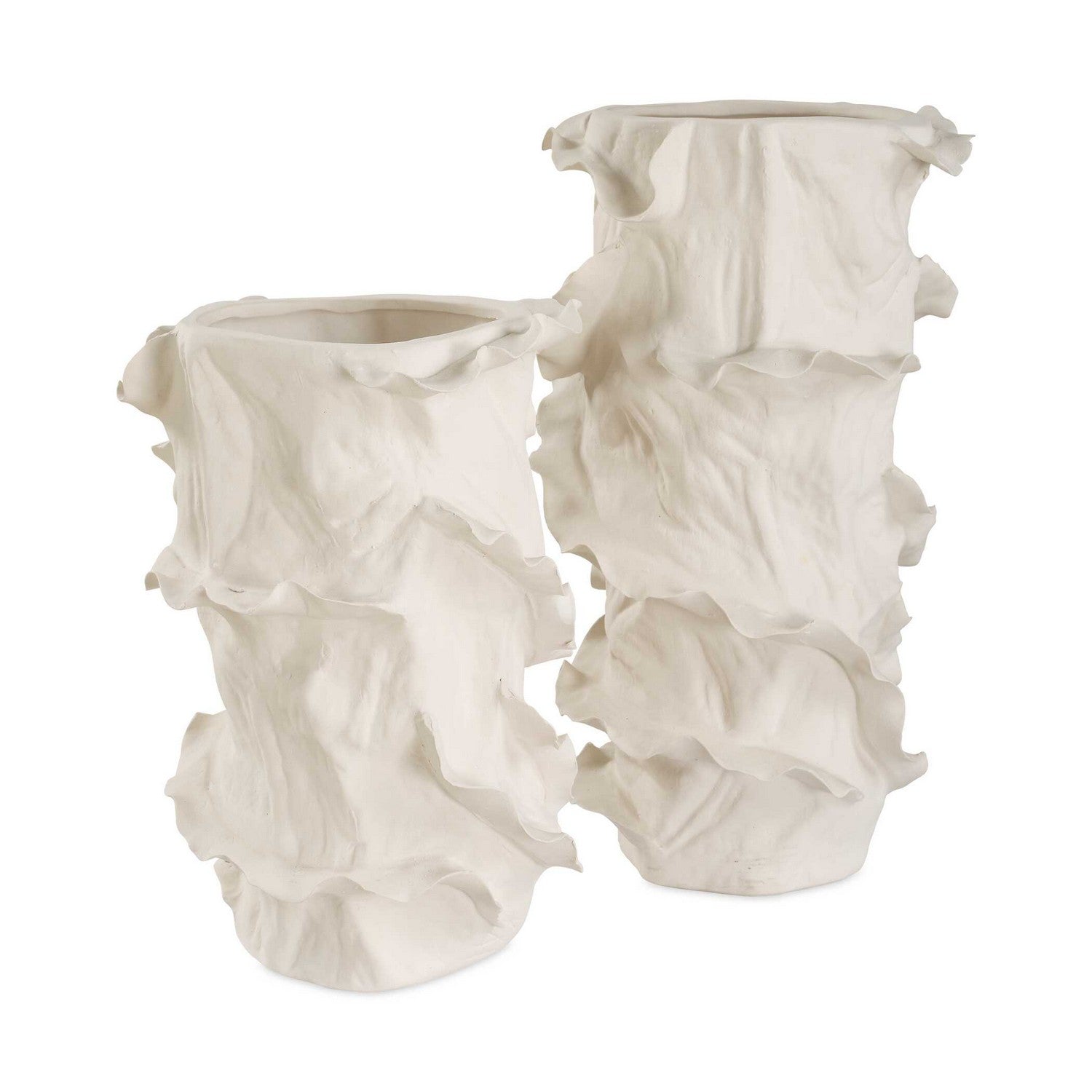 Uttermost - 18268 - Vases Set/2 - Ripple Crest - White