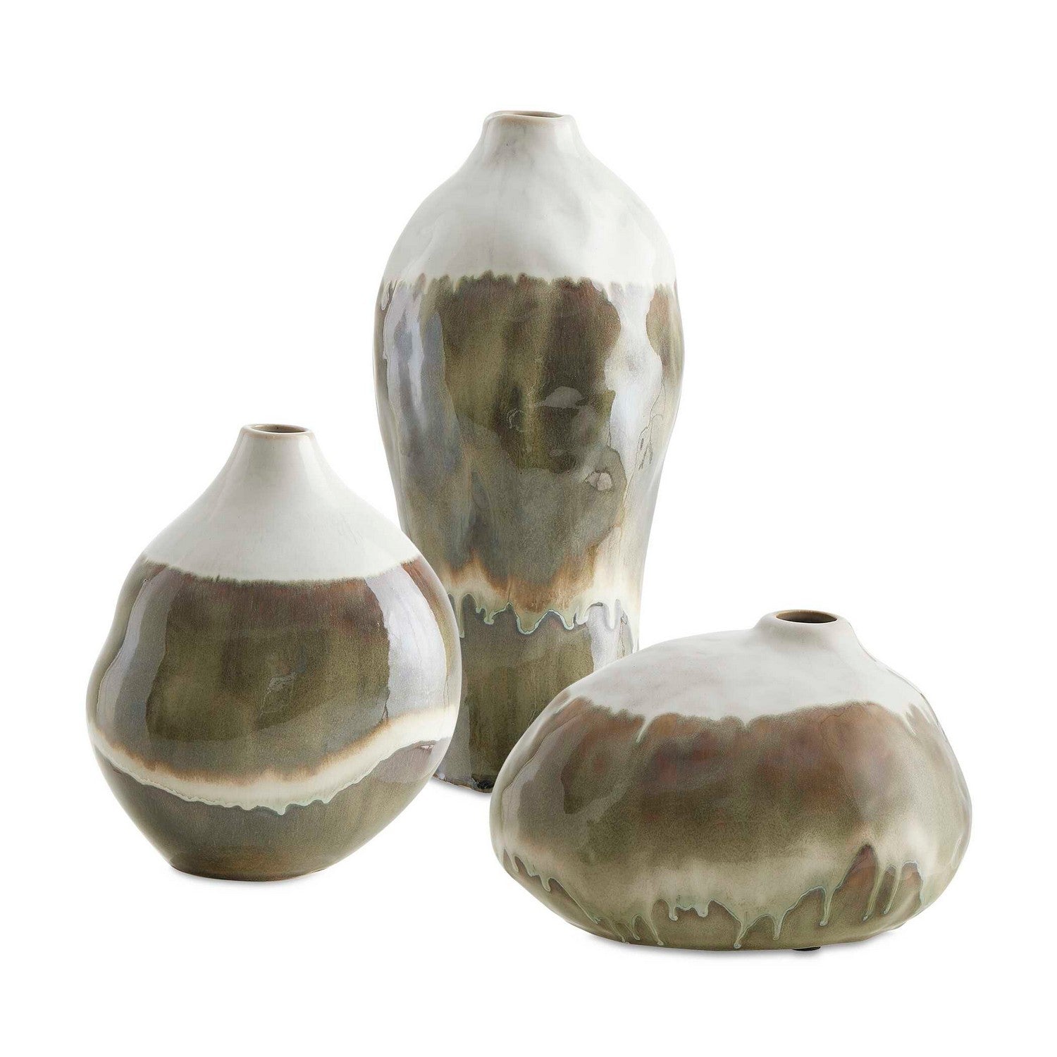 Uttermost - 18283 - Vases Set/3 - Earthflow - Smooth, Glazed