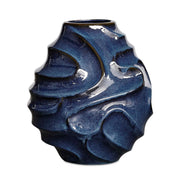 Uttermost - 18285 - Vase - Helix Swirl - Glossy Blue Glaze