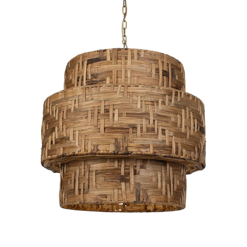 Uttermost - 21618 - Four Light Pendant - Water Hyacinth - Antique Brass