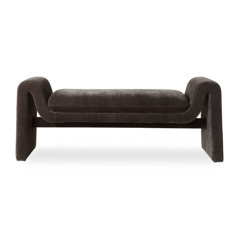 Uttermost - 23915 - Bench - Manson - Charcoal Distressed