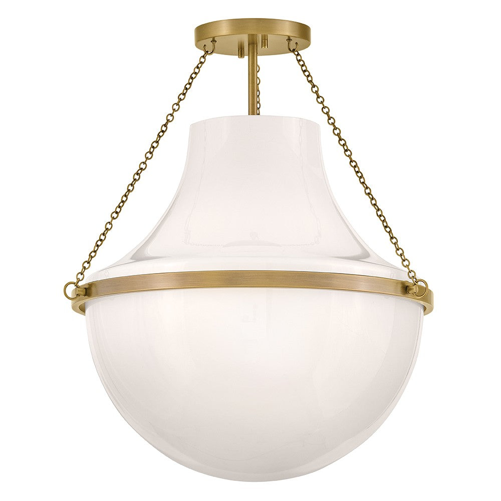 Hinkley - 46893HB - LED Semi-Flush Mount - Collins - Heritage Brass