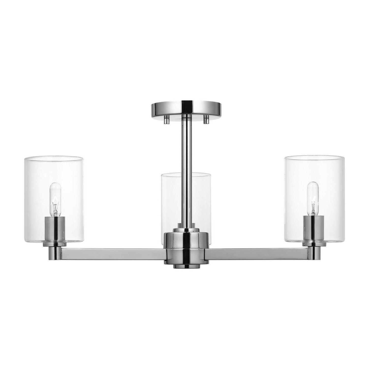 Visual Comfort Studio - 7764203C-05 - Three Light Semi-Flush Mount - Fullton - Chrome