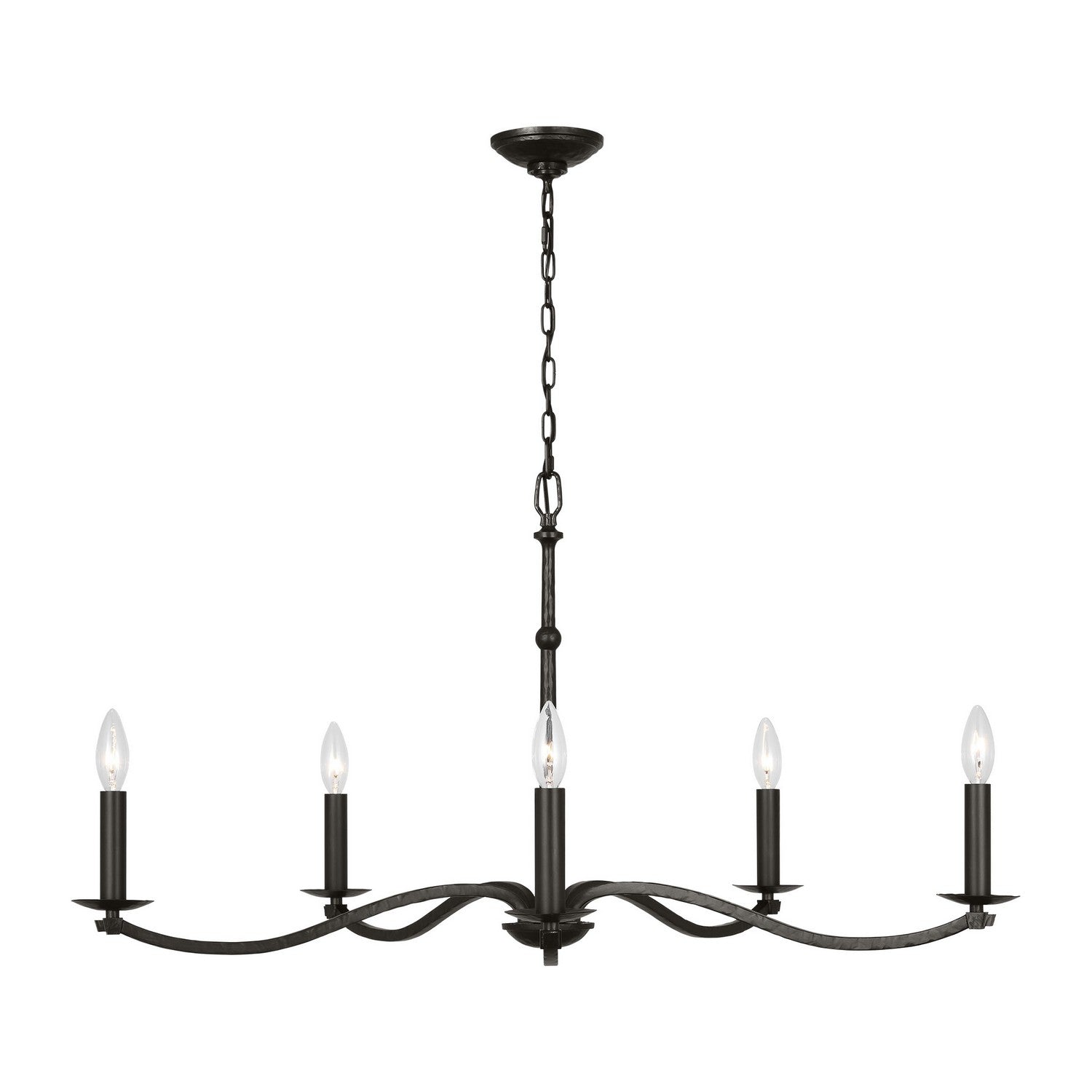 Visual Comfort Studio - CC1755AI - Five Light Chandelier - Wellen - Aged Iron