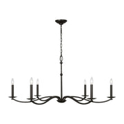 Visual Comfort Studio - CC1766AI - Six Light Chandelier - Wellen - Aged Iron