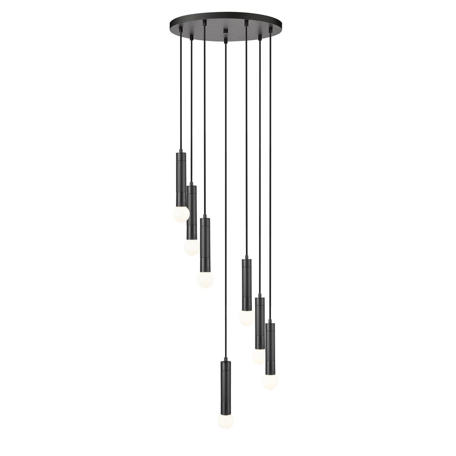 Z-Lite - 1956P-7R-MB - Seven Light Chandelier - Stari - Matte Black