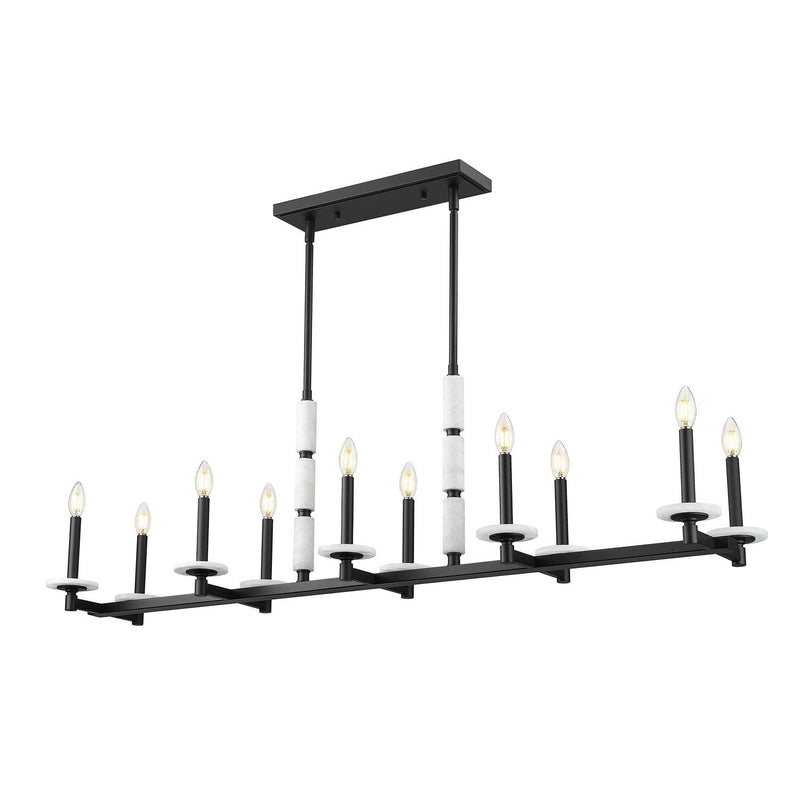 Z-Lite - 3045-10L-MB - Ten Light Linear Chandelier - Kaden - Matte Black