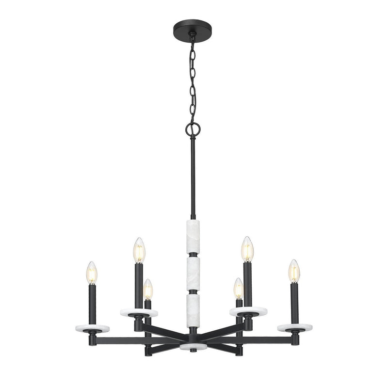 Z-Lite - 3045-6MB - Six Light Chandelier - Kaden - Matte Black