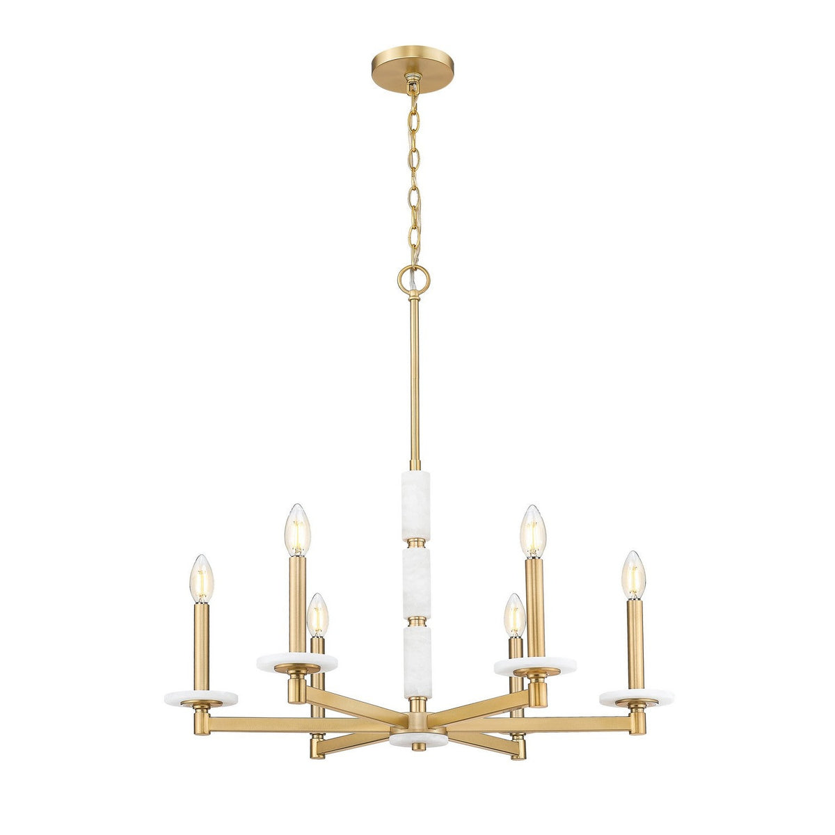 Z-Lite - 3045-6MGLD - Six Light Chandelier - Kaden - Modern Gold