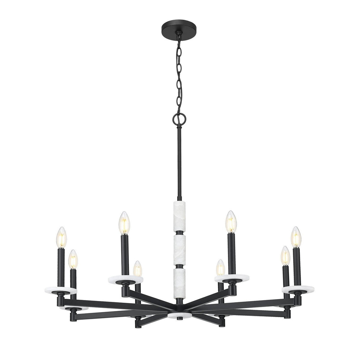 Z-Lite - 3045-8MB - Eight Light Chandelier - Kaden - Matte Black