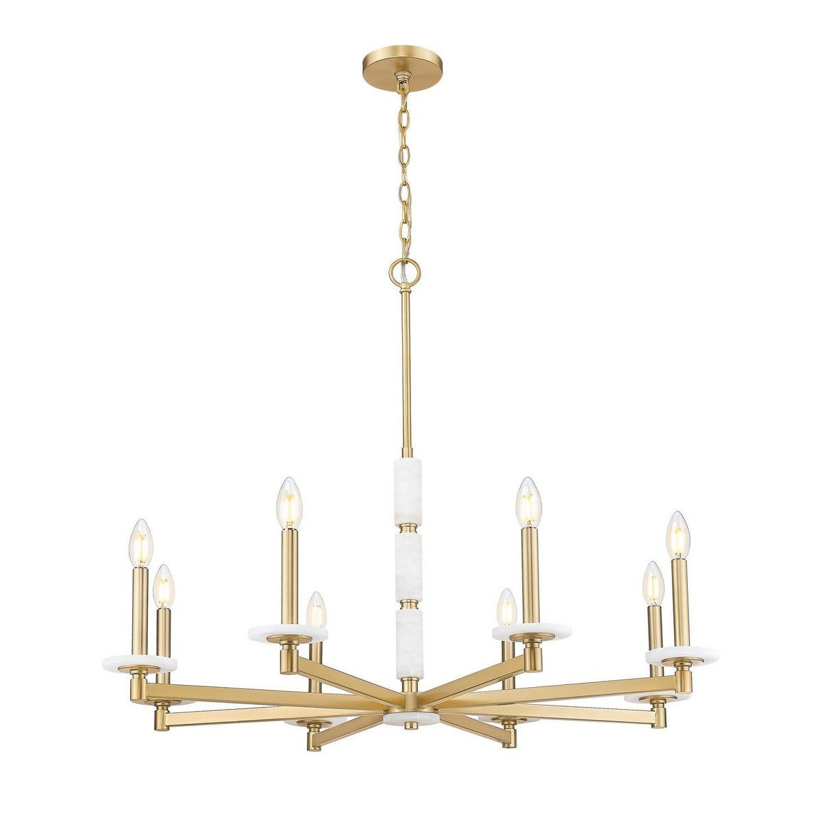 Z-Lite - 3045-8MGLD - Eight Light Chandelier - Kaden - Modern Gold