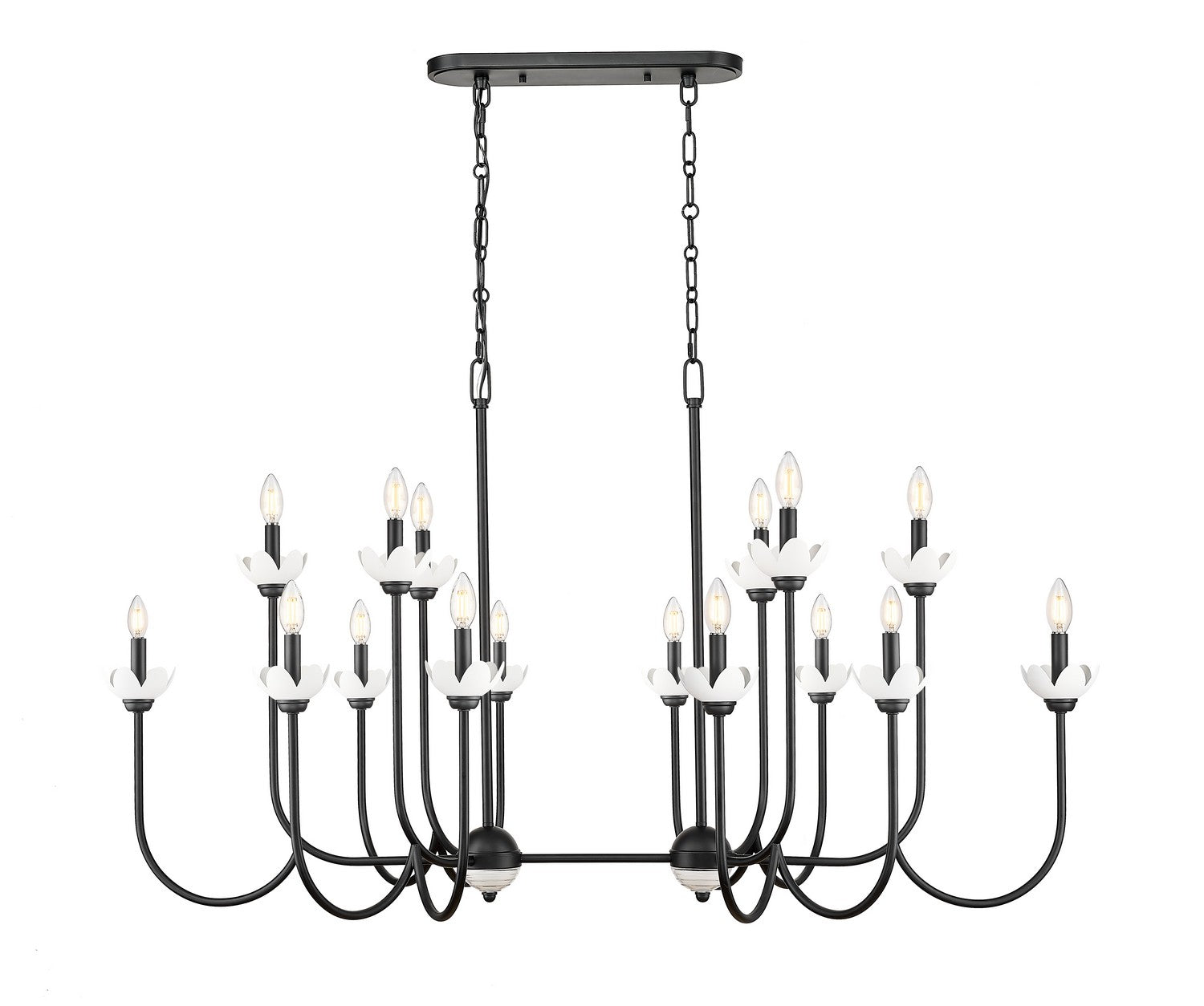 Z-Lite - 352-56L-MB - 16 Light Linear Chandelier - Allistair - Matte Black