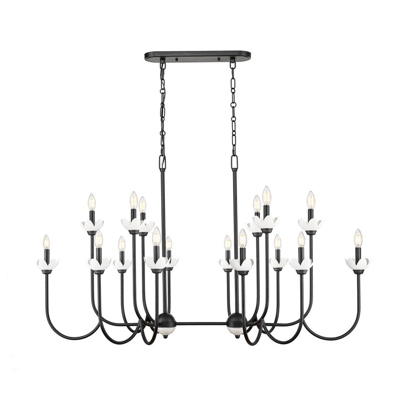 Z-Lite - 352-56L-MB - 16 Light Linear Chandelier - Allistair - Matte Black