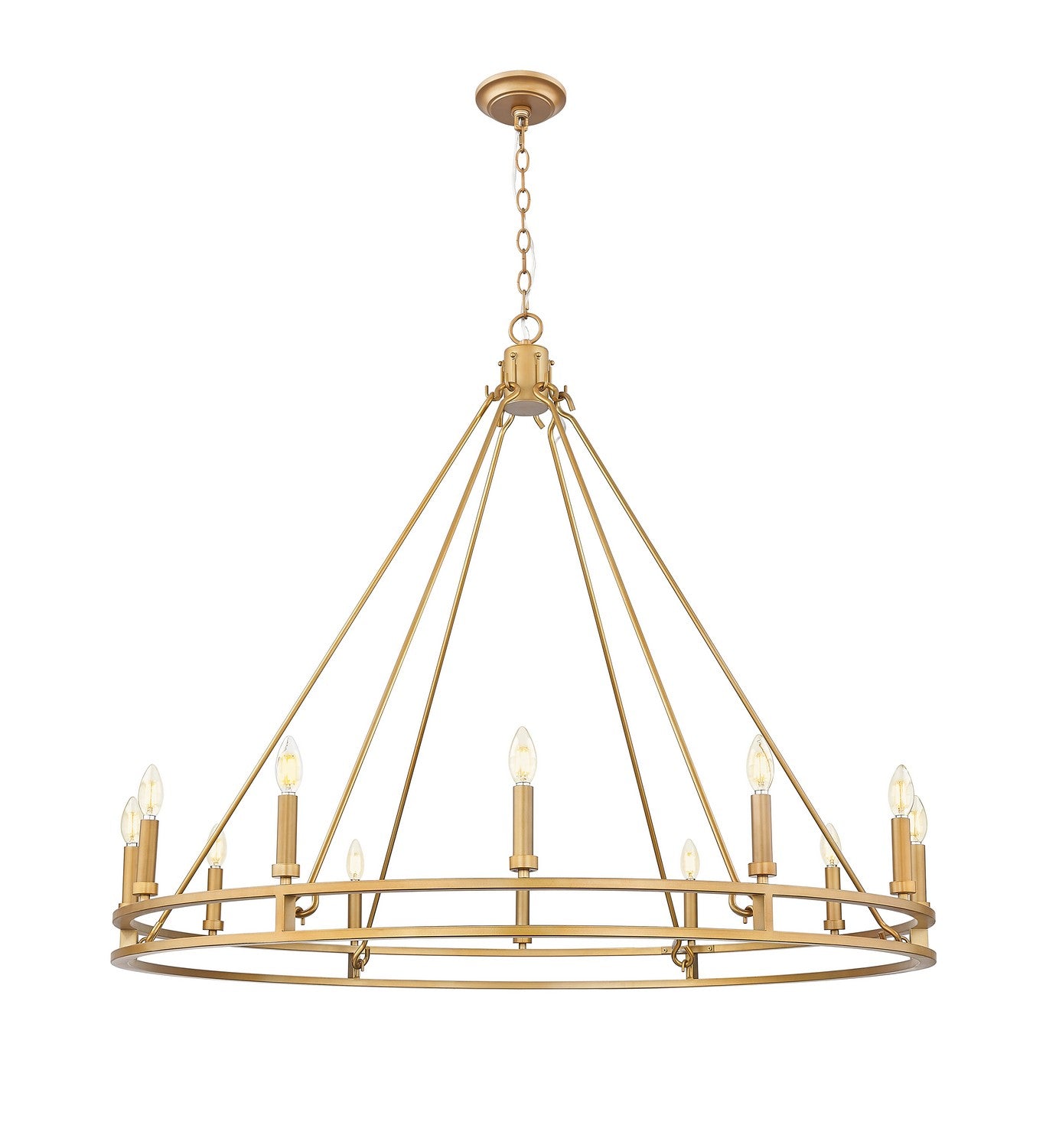 Z-Lite - 4005-12SBR - 12 Light Chandelier - Dennison - Signature Brass