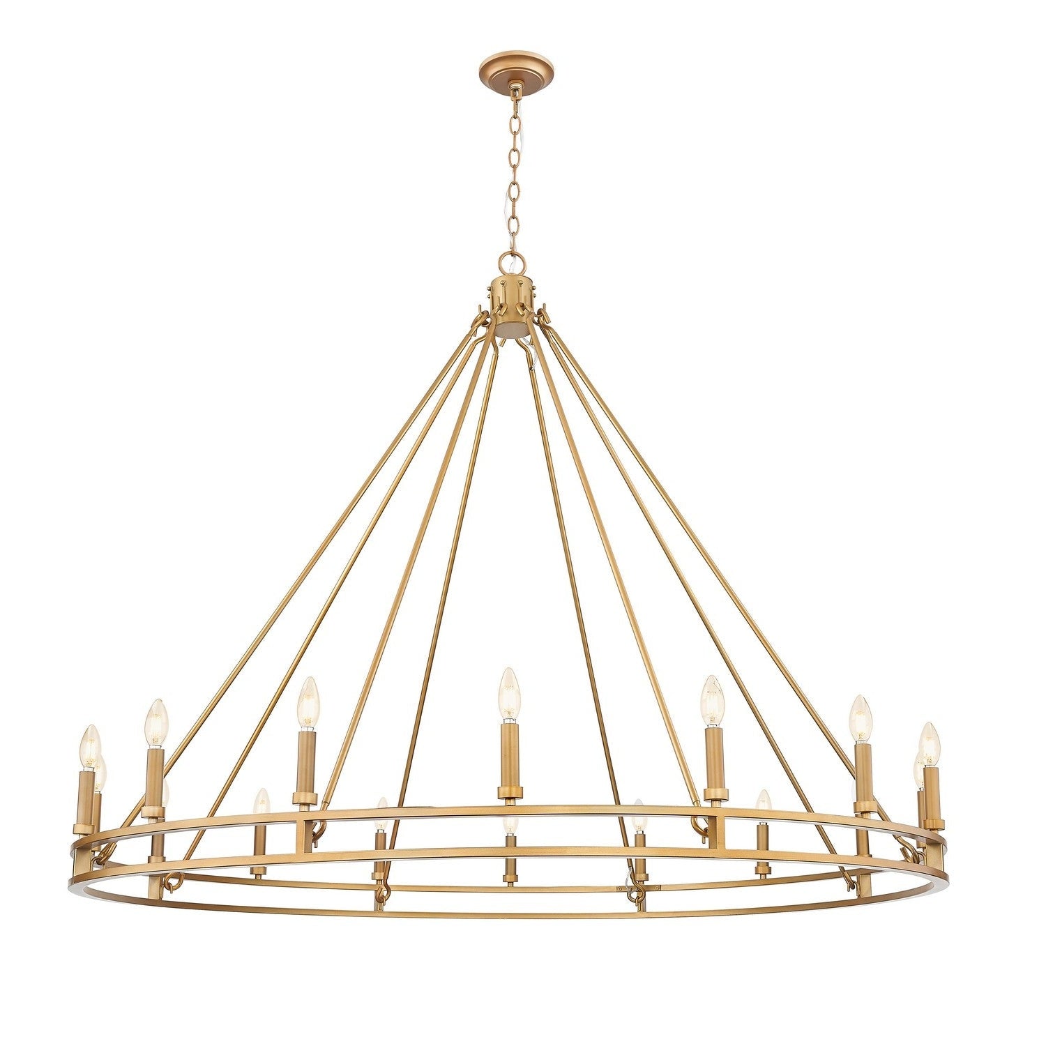 Z-Lite - 4005-16SBR - 16 Light Chandelier - Dennison - Signature Brass