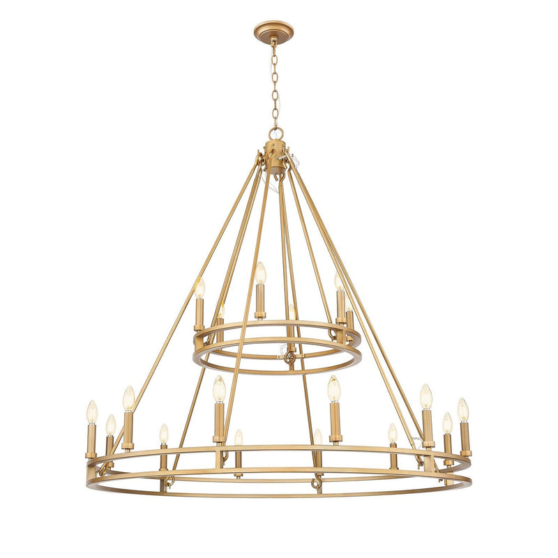 Z-Lite - 4005-18SBR - 18 Light Chandelier - Dennison - Signature Brass