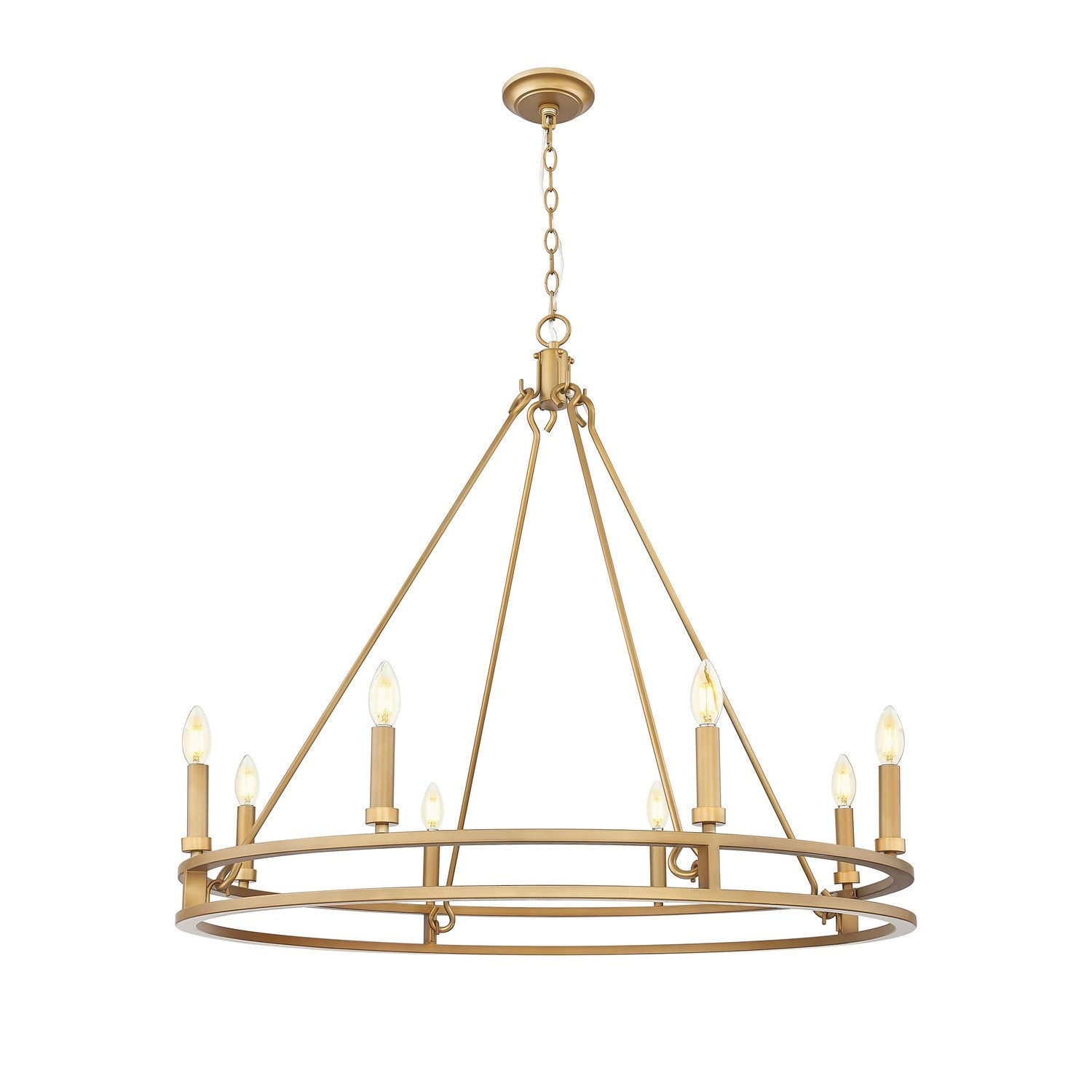 Z-Lite - 4005-8SBR - Eight Light Chandelier - Dennison - Signature Brass