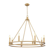 Z-Lite - 4005-8SBR - Eight Light Chandelier - Dennison - Signature Brass