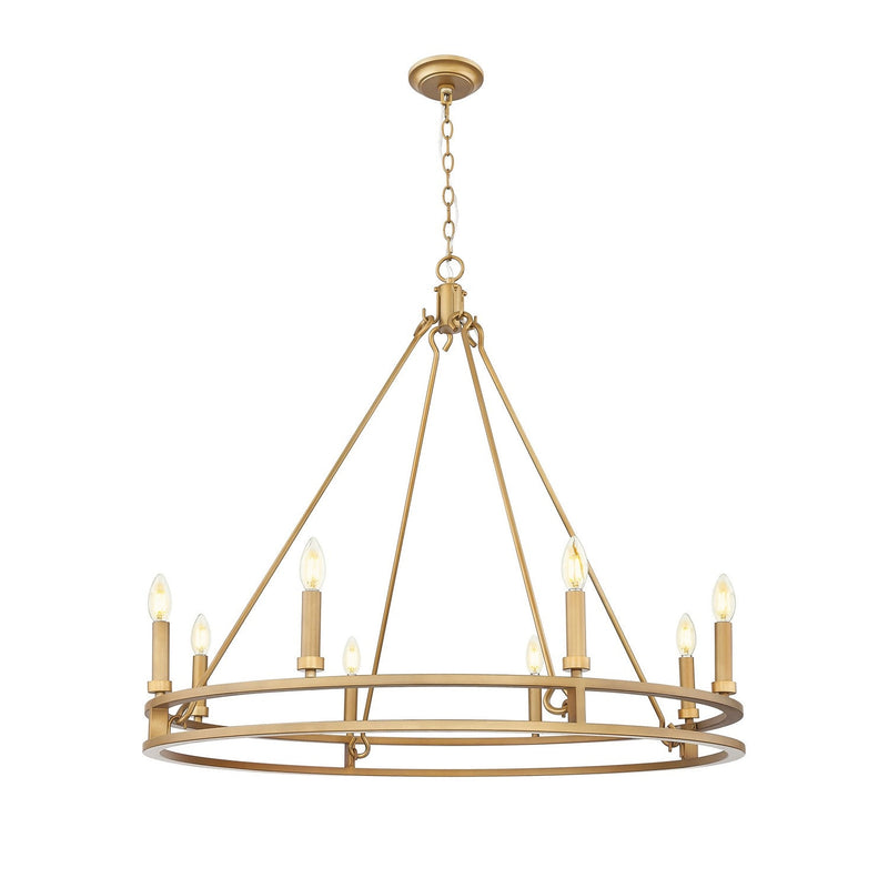 Z-Lite - 4005-8SBR - Eight Light Chandelier - Dennison - Signature Brass